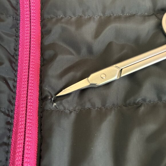 Spyder Prymo Down Filled Puffer Jacket Womens Large Black Zip Front Zip Pockets - Picture 12 of 12